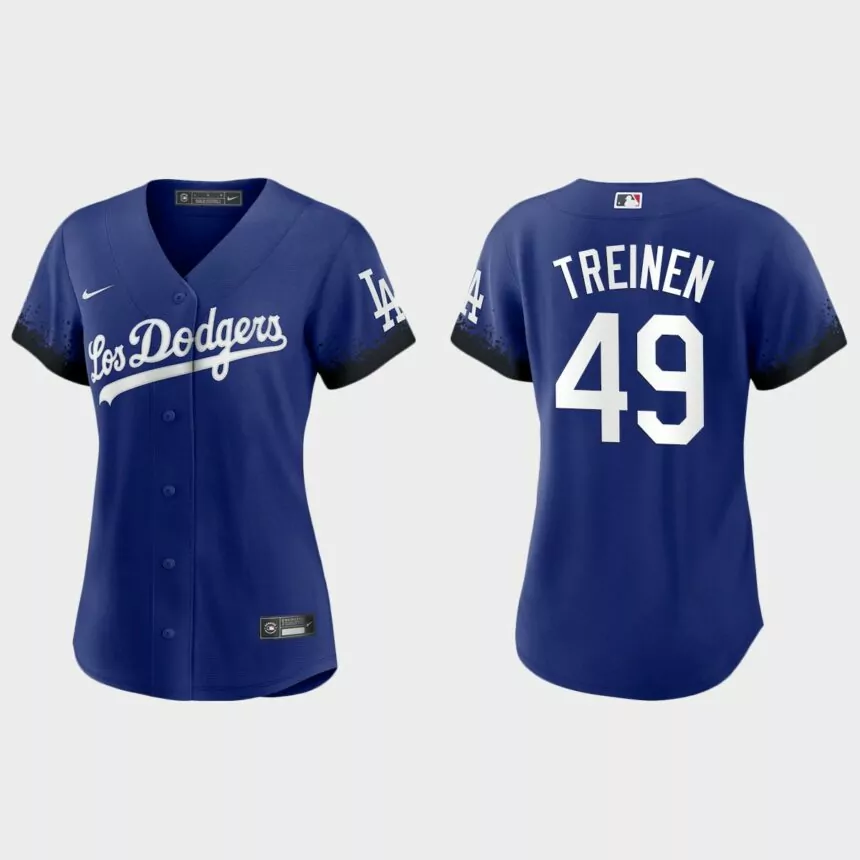 Women Los Angeles Dodgers Blake Treinen Royal 2021 City Connect Replica Jersey