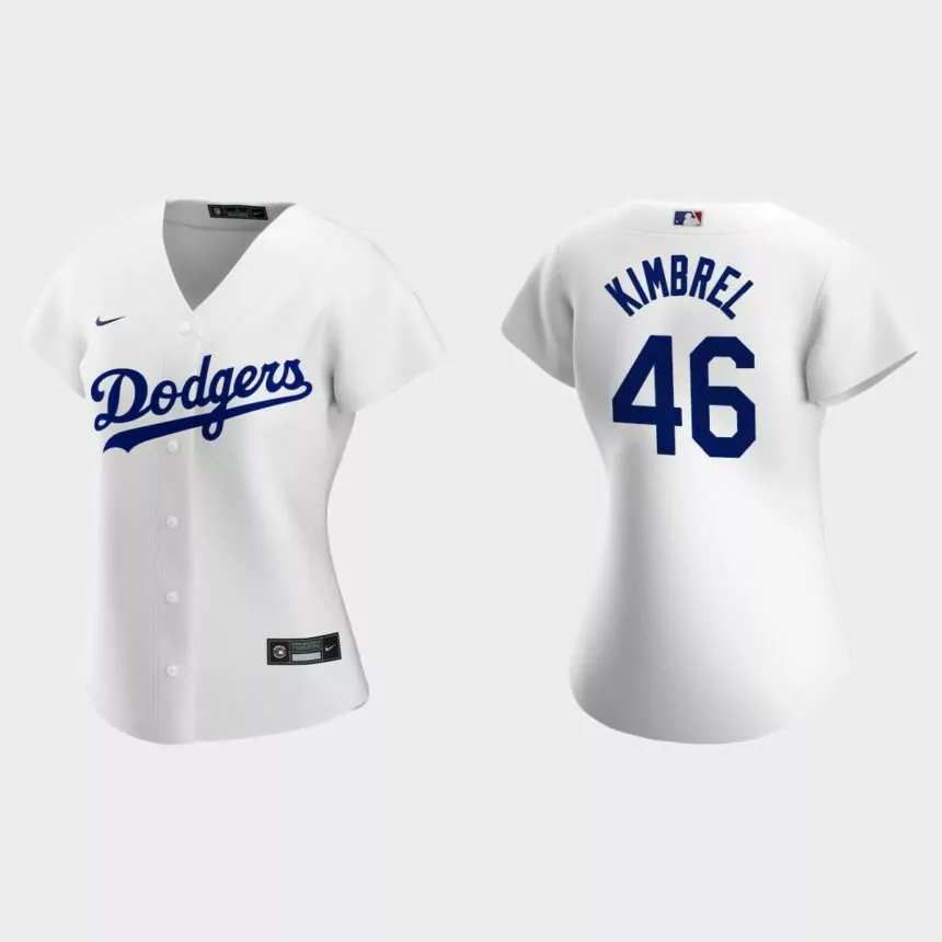 Women Los Angeles Dodgers Craig Kimbrel White Replica Home Jersey