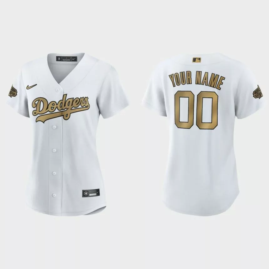Women Los Angeles Dodgers Custom White 2022 MLB All-Star Game Replica Jersey