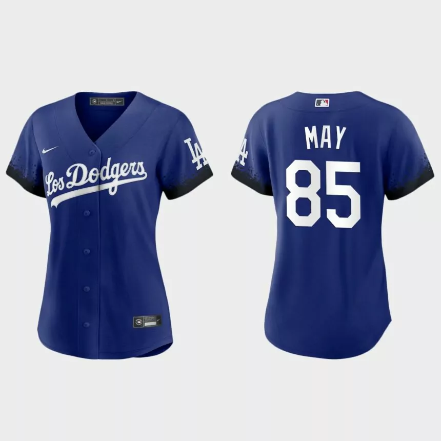 Women Los Angeles Dodgers Dustin May Royal 2021 City Connect Replica Jersey