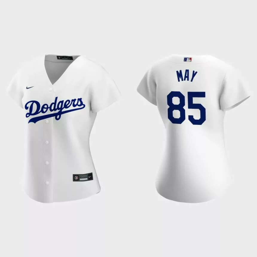 Women Los Angeles Dodgers Dustin May White Replica Home Jersey