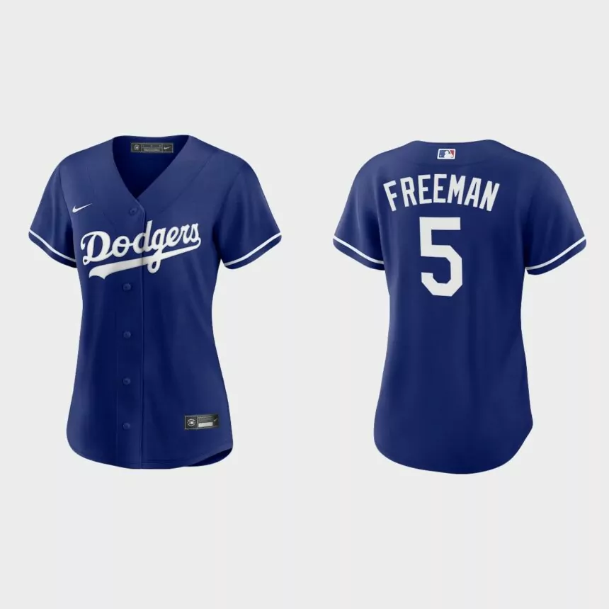 Women Los Angeles Dodgers Freddie Freeman Royal Replica Alternate Jersey