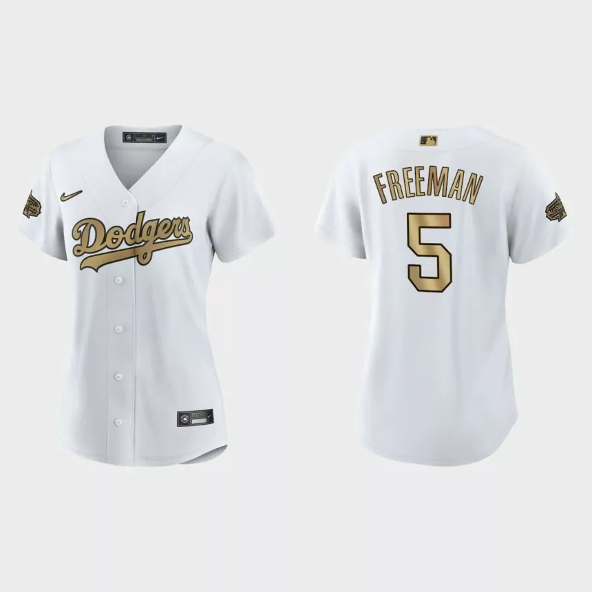 Women Los Angeles Dodgers Freddie Freeman White 2022 MLB All-Star Game Replica Jersey