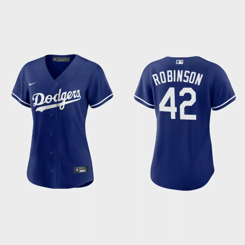 Women Los Angeles Dodgers Jackie Robinson Royal Replica Alternate Jersey