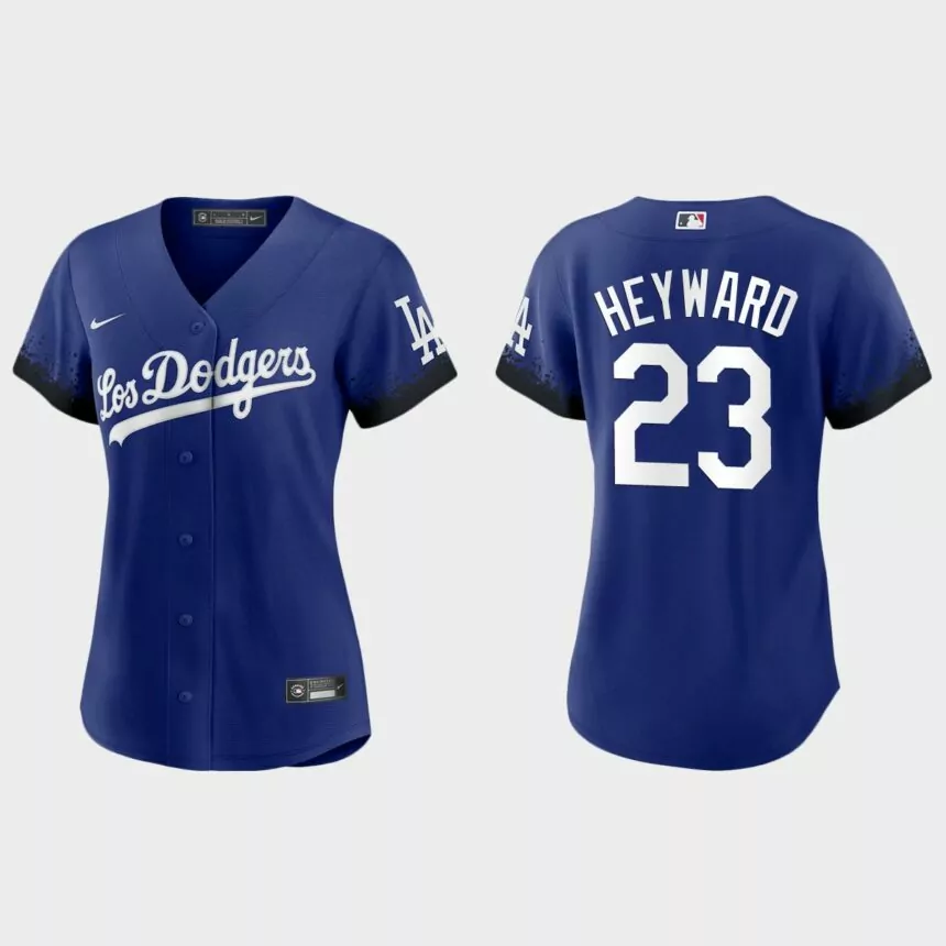 Women Los Angeles Dodgers Jason Heyward Royal City Connect Replica Jersey