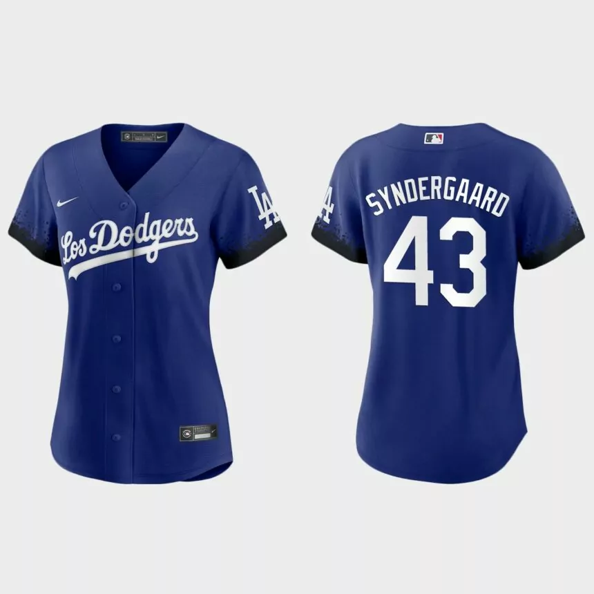Women Los Angeles Dodgers Noah Syndergaard Royal City Connect Replica Jersey