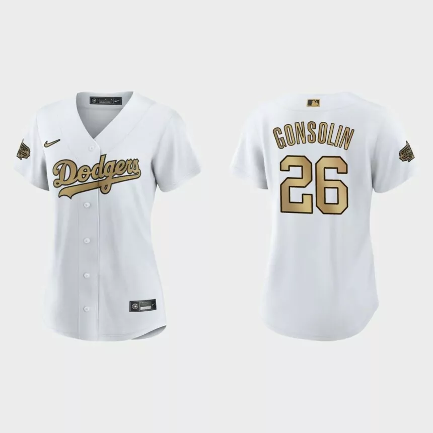 Women Los Angeles Dodgers Tony Gonsolin White 2022 MLB All-Star Game Replica Jersey