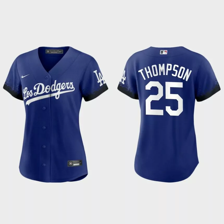 Women Los Angeles Dodgers Trayce Thompson Royal City Connect Replica Jersey
