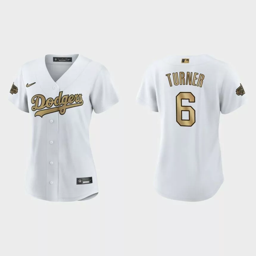 Women Los Angeles Dodgers Trea Turner White 2022 MLB All-Star Game Replica Jersey
