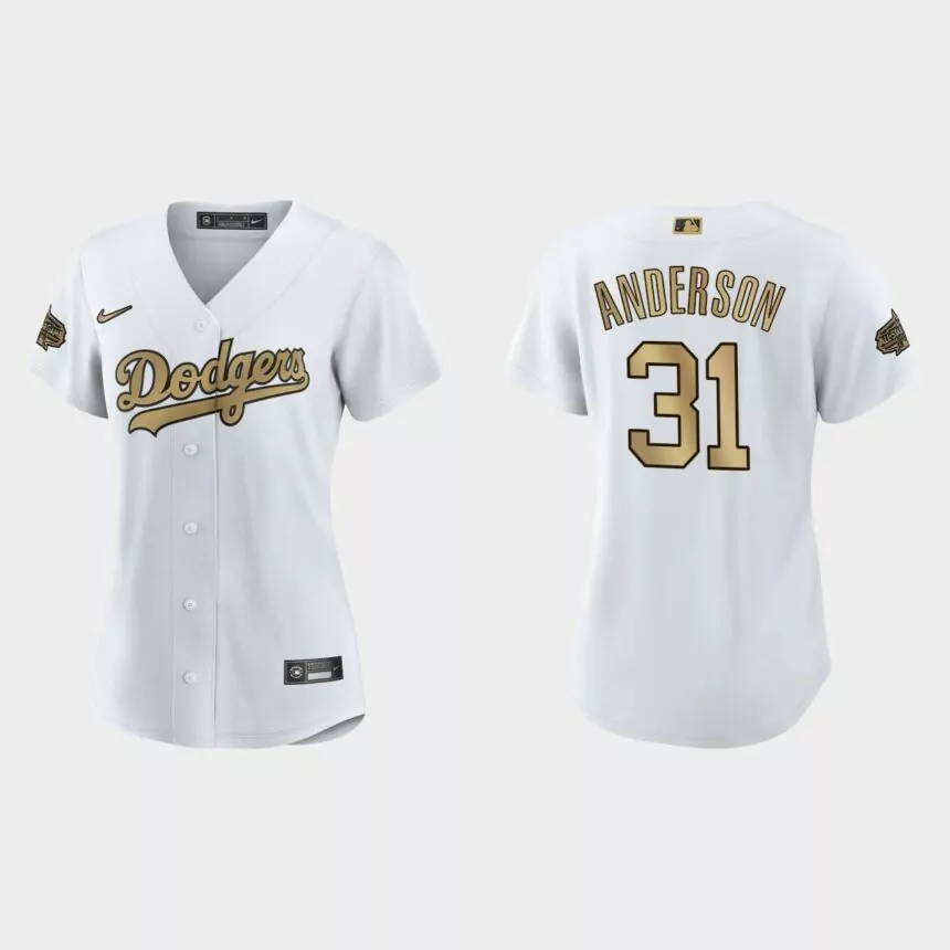 Women Los Angeles Dodgers Tyler Anderson White 2022 MLB All-Star Game Replica Jersey