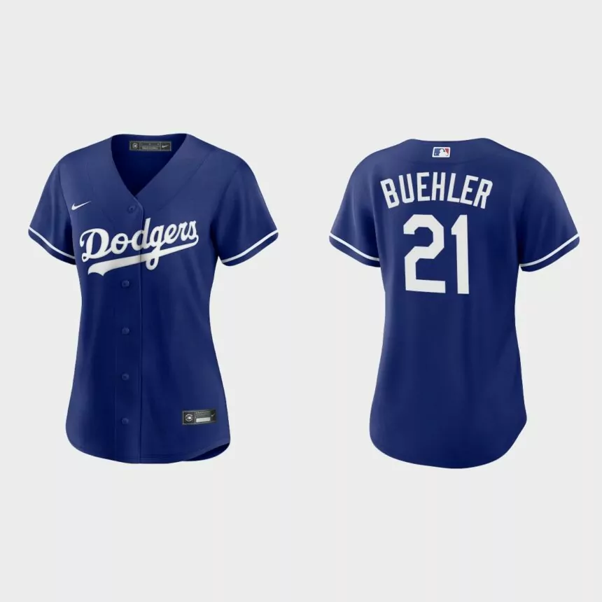 Women Los Angeles Dodgers Walker Buehler Royal Replica Alternate Jersey
