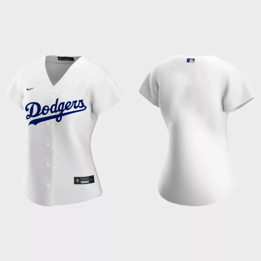 Women Los Angeles Dodgers White Replica Home Jersey