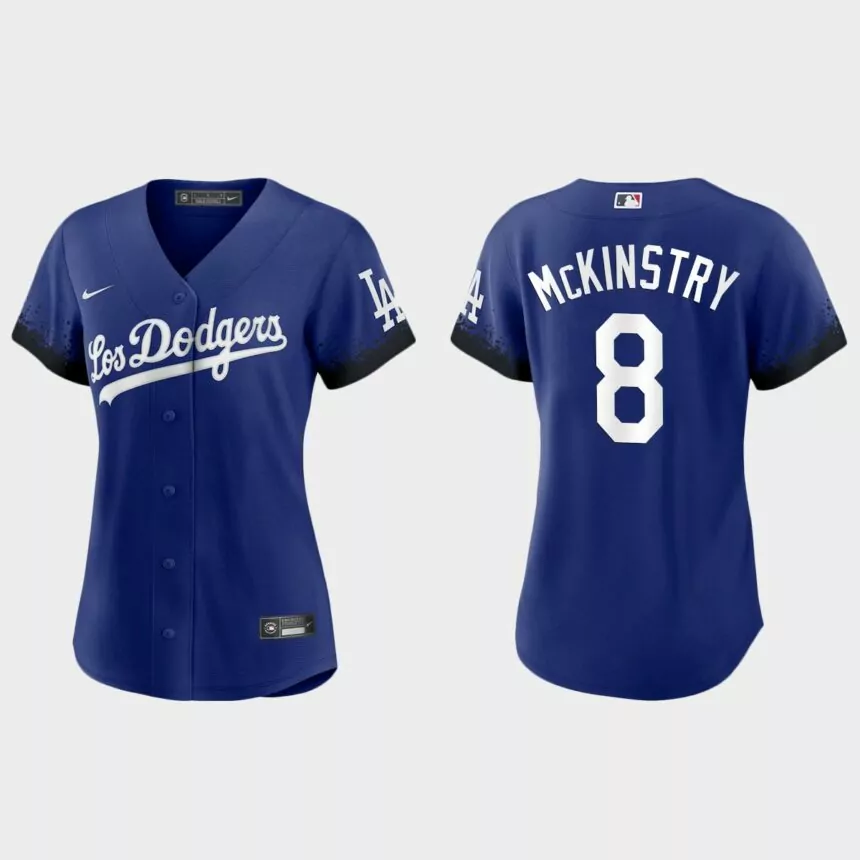 Women Los Angeles Dodgers Zach McKinstry Royal 2021 City Connect Replica Jersey