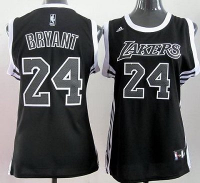 Women Los Angeles Lakers 24 Kobe Bryant Black Revolution 30 Swingman Jerseys