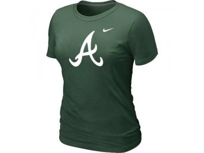 Women MLB Atlanta Braves Heathered NEW D.Green Blended T-Shirt