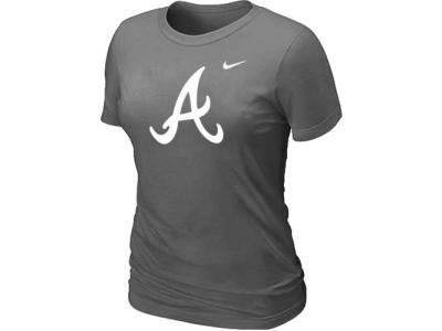 Women MLB Atlanta Braves Heathered NEW D.Grey Blended T-Shirt