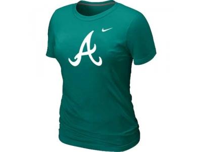 Women MLB Atlanta Braves Heathered NEW L.Green Blended T-Shirt