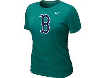 Women MLB Boston Red Sox Heathered NEW L.Green Blended T-Shirt