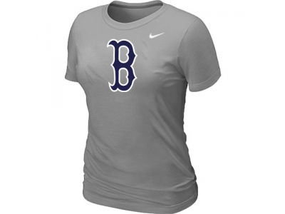 Women MLB Boston Red Sox Heathered NEW L.Grey Blended T-Shirt