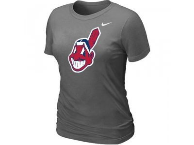 Women MLB Cleveland Indians Heathered NEW D.Grey Blended T-Shirt
