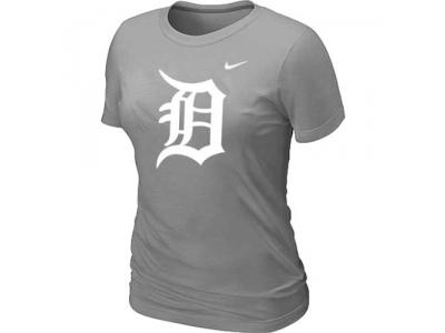 Women MLB Detroit Tigers Heathered L.Grey NEW Blended T-Shirt