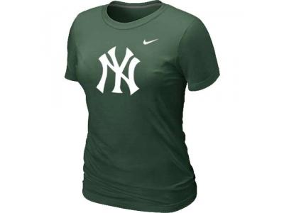 Women MLB New York Yankees Heathered D.Green NEW Blended T-Shirt