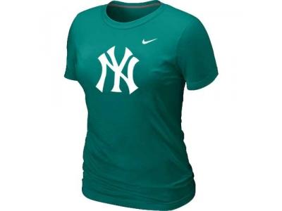 Women MLB New York Yankees Heathered L.Green NEW Blended T-Shirt
