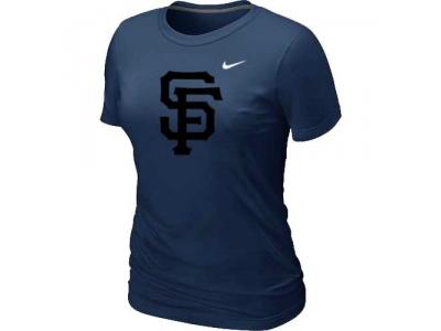 Women MLB San Francisco Giants Heathered D.Blue NEW Blended T-Shirt