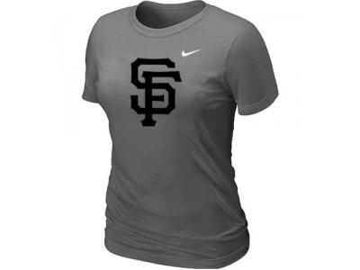 Women MLB San Francisco Giants Heathered D.Grey NEW Blended T-Shirt