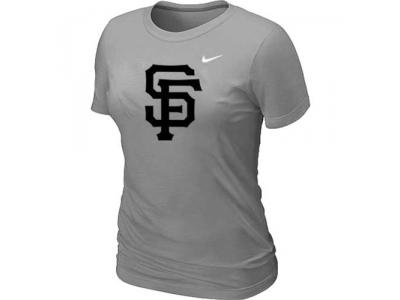 Women MLB San Francisco Giants Heathered L.Grey NEW Blended T-Shirt