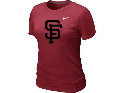 Women MLB San Francisco Giants Heathered Red NEW Blended T-Shirt