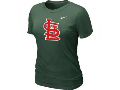 Women MLB St.Louis Cardinals Heathered D.Green NEW Blended T-Shirt