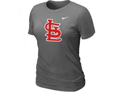 Women MLB St.Louis Cardinals Heathered D.Grey NEW Blended T-Shirt