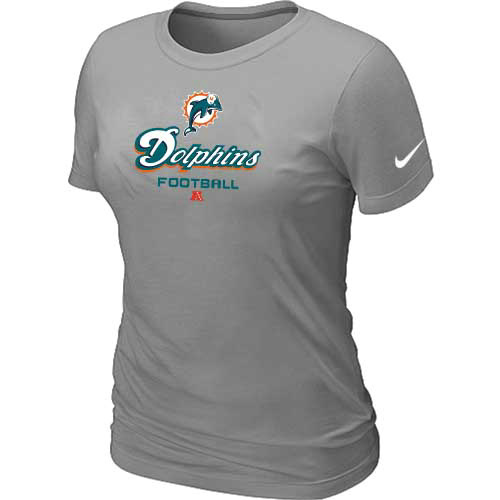 Women Miami Dolphins  L.GreyT-Shirt