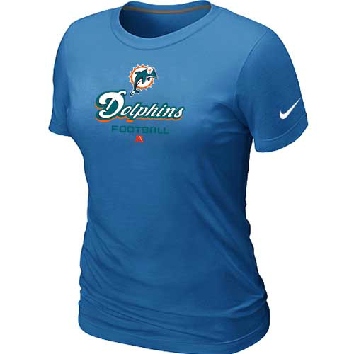 Women Miami Dolphins  L.blue T-Shirt