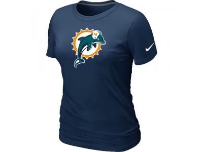 Women Miami Dolphins D.Blue Logo T-Shirt