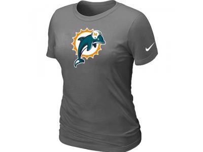 Women Miami Dolphins D.Grey Logo T-Shirt