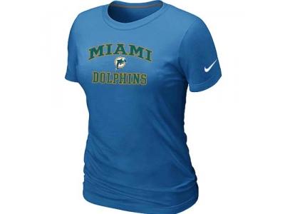 Women Miami Dolphins Heart & Soul L.blue T-Shirt