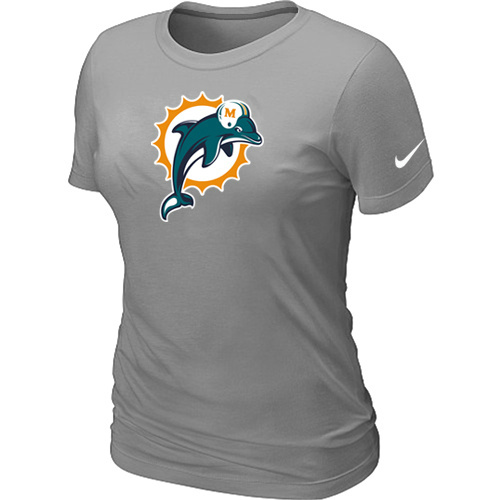 Women Miami Dolphins L.Grey T-Shirts