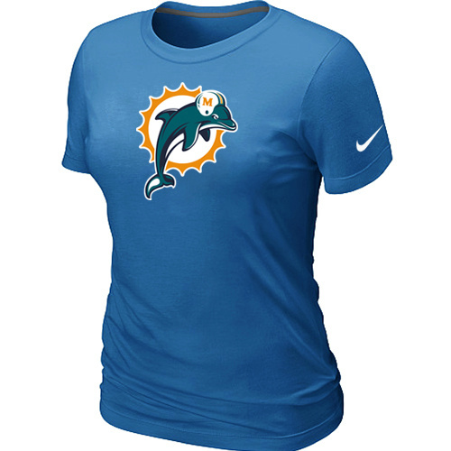 Women Miami Dolphins L.blue T-Shirts
