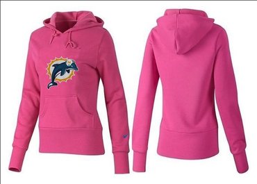 Women Miami Dolphins Logo Pullover Hoodie-- (8)