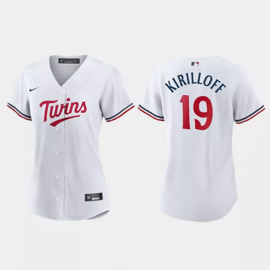 Women Minnesota Twins Alex Kirilloff White Replica Home Jersey