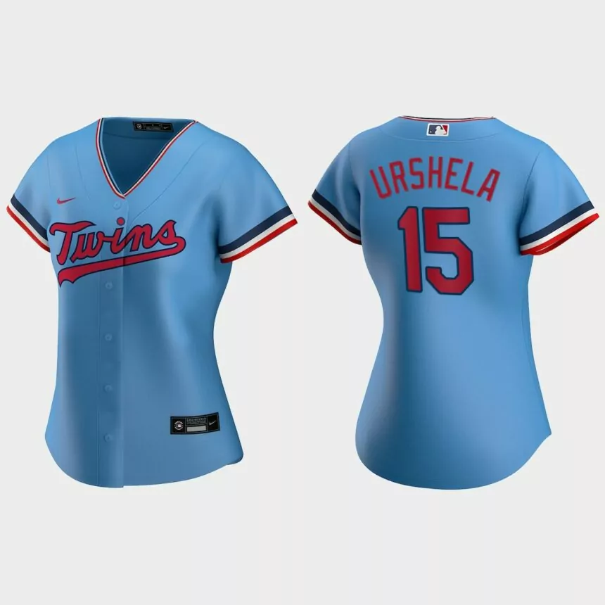 Women Minnesota Twins Gio Urshela Light Blue Replica Jersey