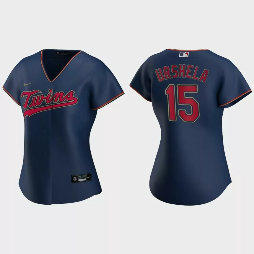 Women Minnesota Twins Giovanny Urshela Navy Replica Jersey