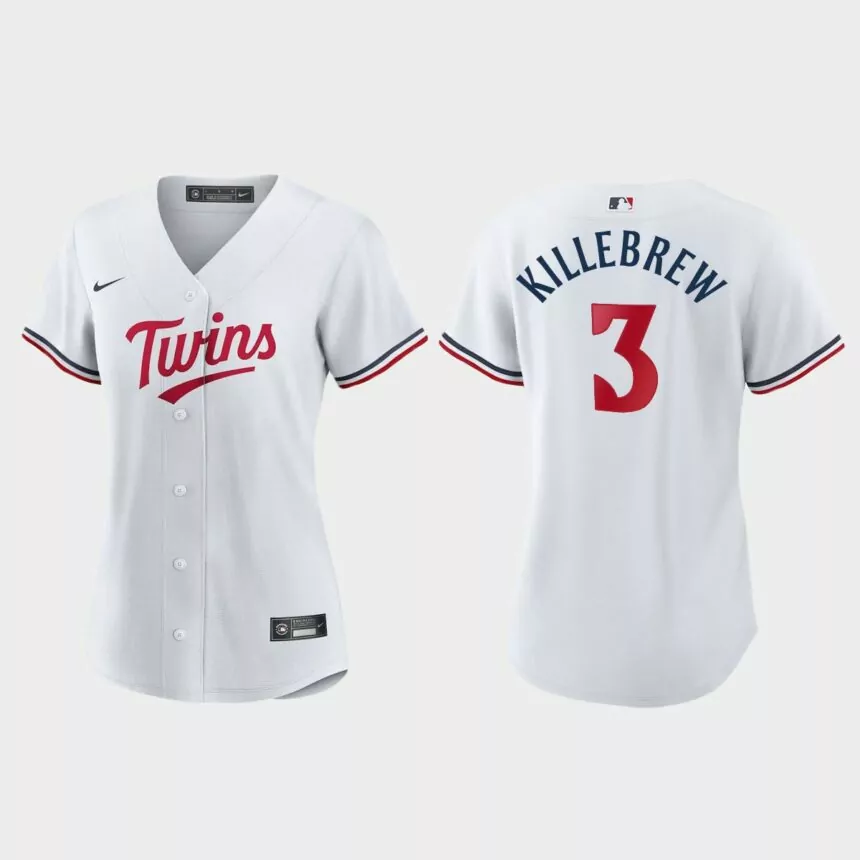 Women Minnesota Twins Harmon Killebrew White Replica Home Jersey