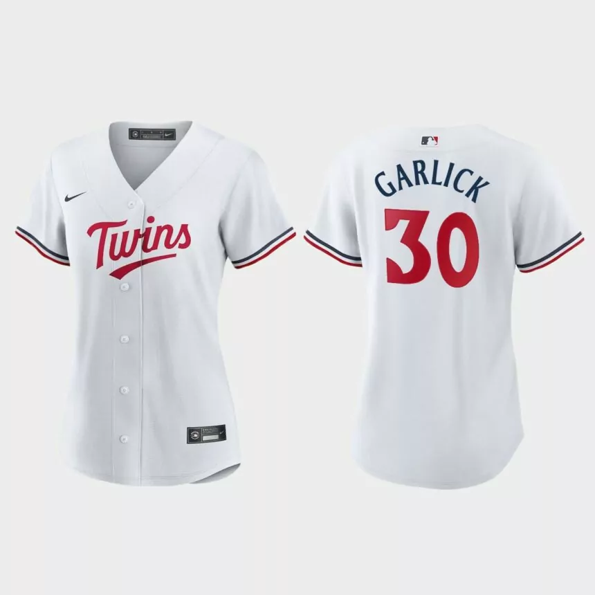 Women Minnesota Twins Kyle Garlick White Replica Home Jersey