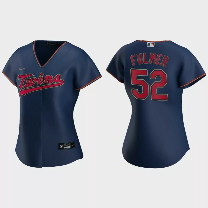 Women Minnesota Twins Michael Fulmer Navy Replica Jersey