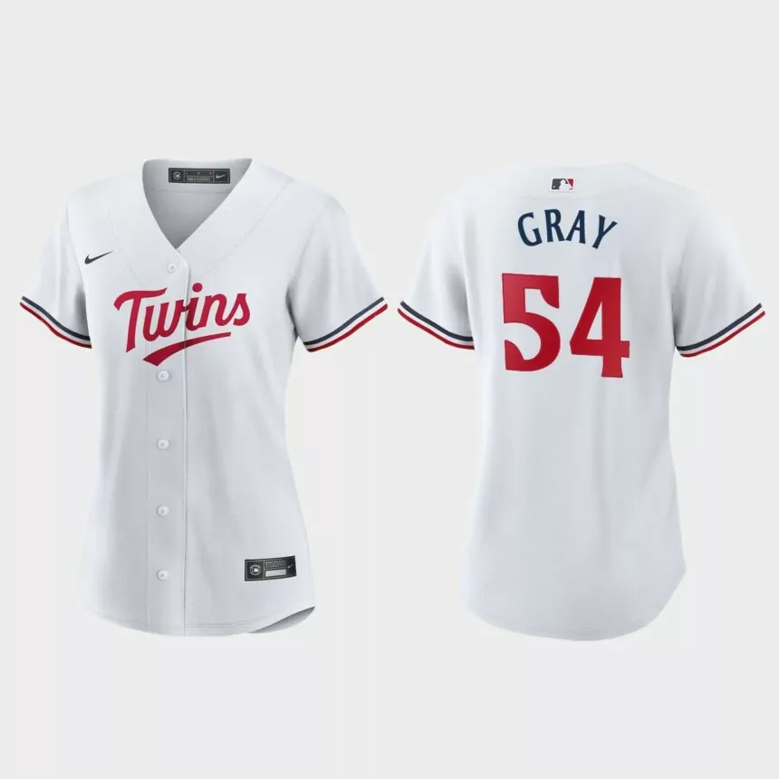 Women Minnesota Twins Sonny Gray White Replica Home Jersey