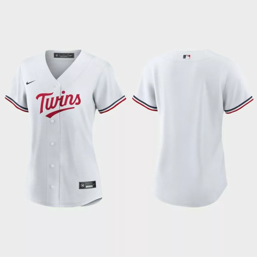 Women Minnesota Twins White Replica Home Jersey