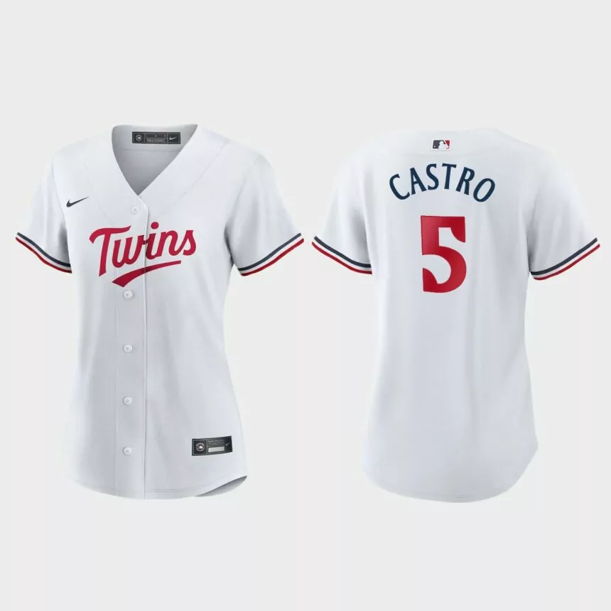 Women Minnesota Twins Willi Castro White Replica Home Jersey